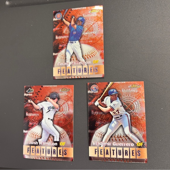 Topps Finest Cards 130 132 133 Bonds Guerrero Patterson Mateo Hamilton Burrell - Picture 2 of 3